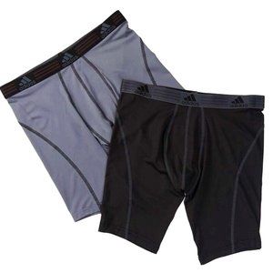 NEW-ADIDAS Men's Sport Performance 2-Pack Boxer Brief- XL-BLACK/ THUNDER GREY
